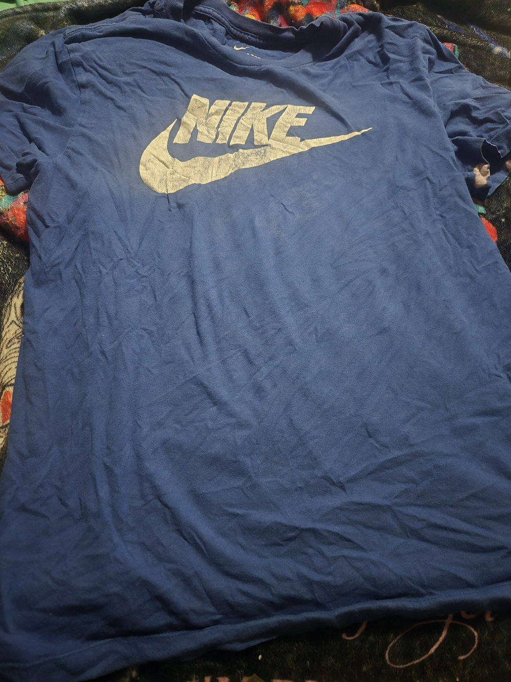 Nike Men’s Royal Blue Crewneck Tee with White Swoosh